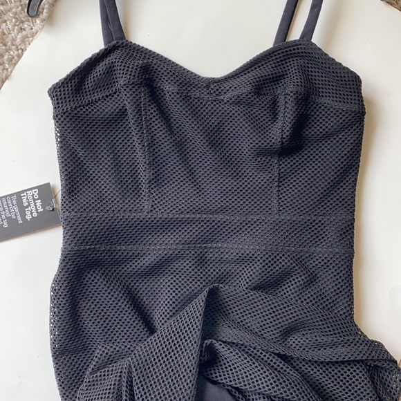 EXPRESS mesh overlay midi dress - Picture 10 of 12